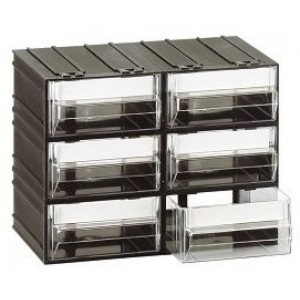 Cassettiera a 6 cassetti plastica TRASPARENTI