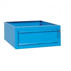 Cassetto in lamiera per banco da lavoro colore Blu