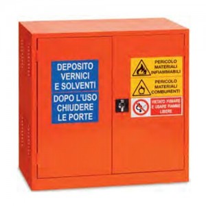 Armadio per materiali INFIAMMABILI colore Arancio
