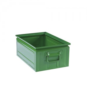Contenitore lamiera rettangolare L.300xP.450xH.200 - Colore Verde