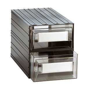 Cassettiera a 2 cassetti plastica TRASPARENTI 