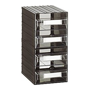 Cassettiera a 4 cassetti plastica TRASPARENTE 