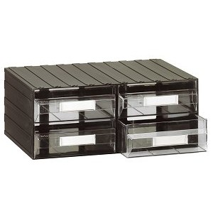 Cassettiera a 4 cassetti plastica TRASPARENTI