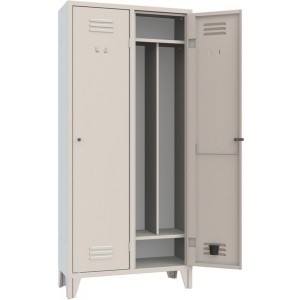 Armadio spogliatoio con divisorio sporco pulito a 2 posti 