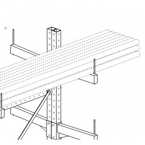 kit n.10 spine ferma carico di sicurezza h.mm.150 per mensile e basi