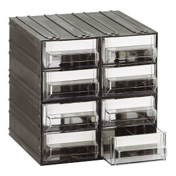 Cassettiera Tamigi 4 Cassetti In Plastica Bianca - 78x39x28,5 Cm - Cassetti Trasparenti Per Ufficio, Casa, Magazzino