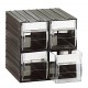 Cassettiera a 4 cassetti plastica TRASPARENTI